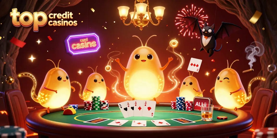 Experience thrilling action at top credit card casinos with vibrant gameplay and dynamic poker scenes.
