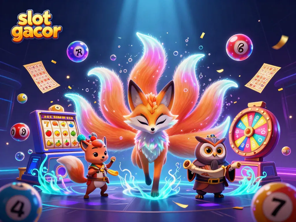 Engage with slot gacor as a vibrant 3D spirit world showcases luck and chance.