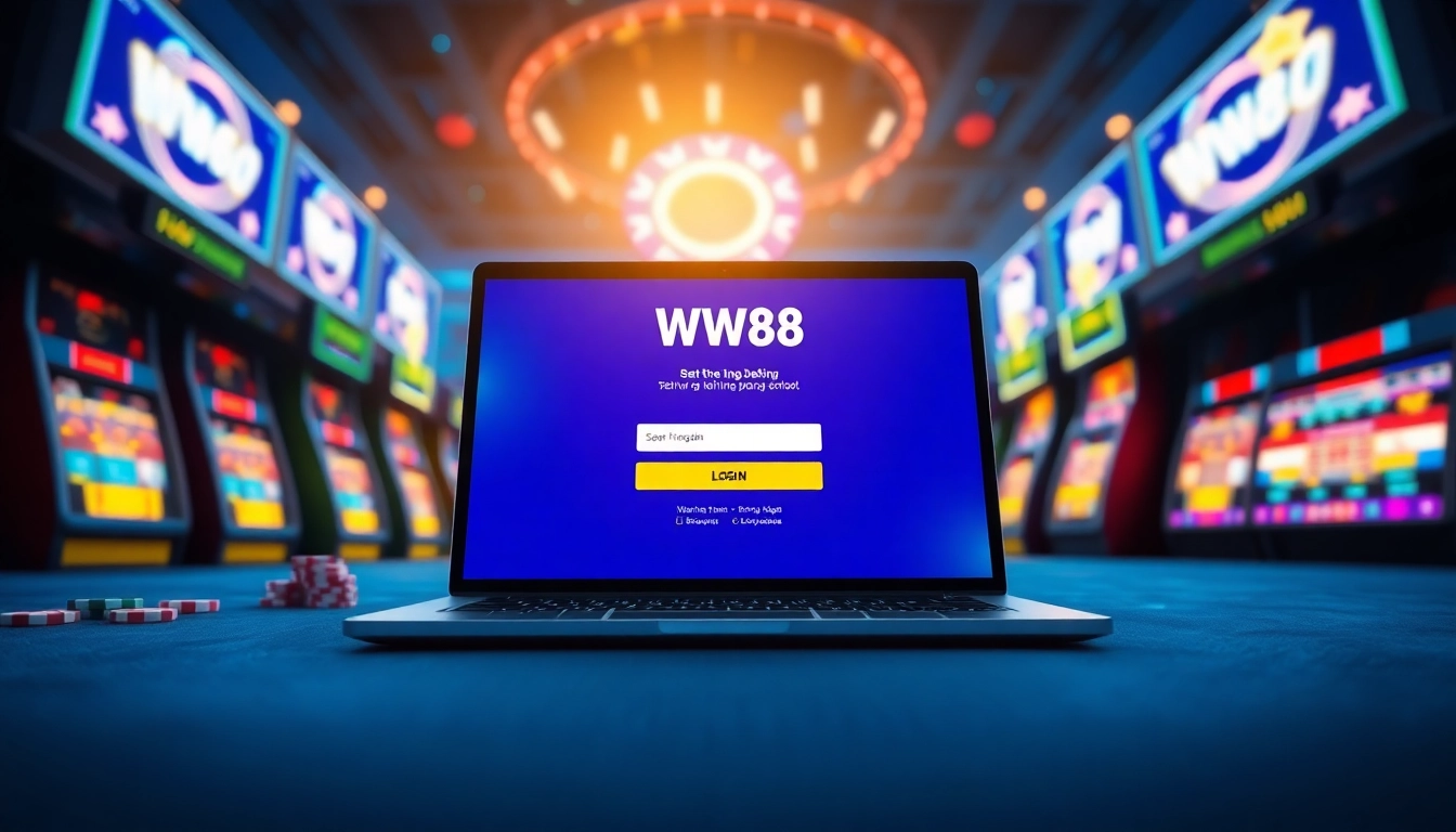 WW88 đăng nhập platform interface showcasing user-friendly design and vibrant betting elements