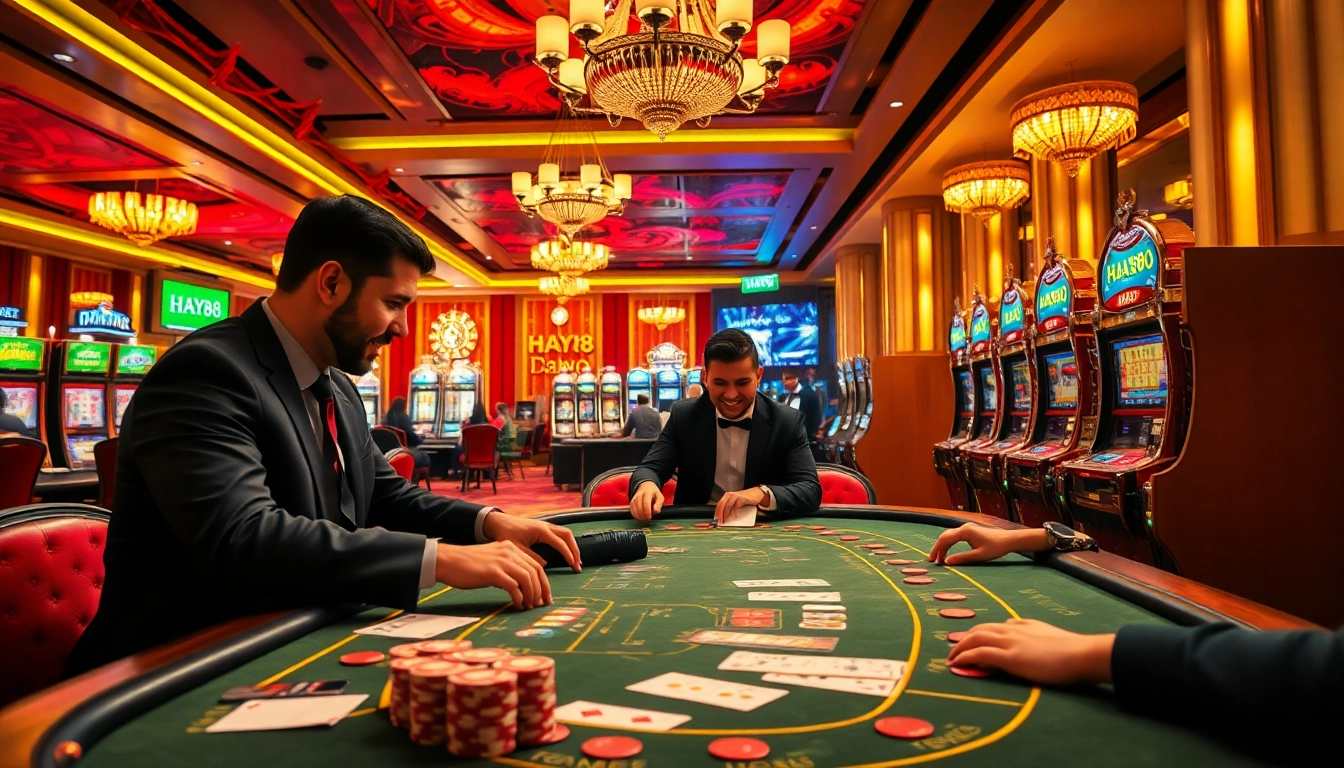 Experience the thrill of HAY88 with live dealers and vibrant gaming action.