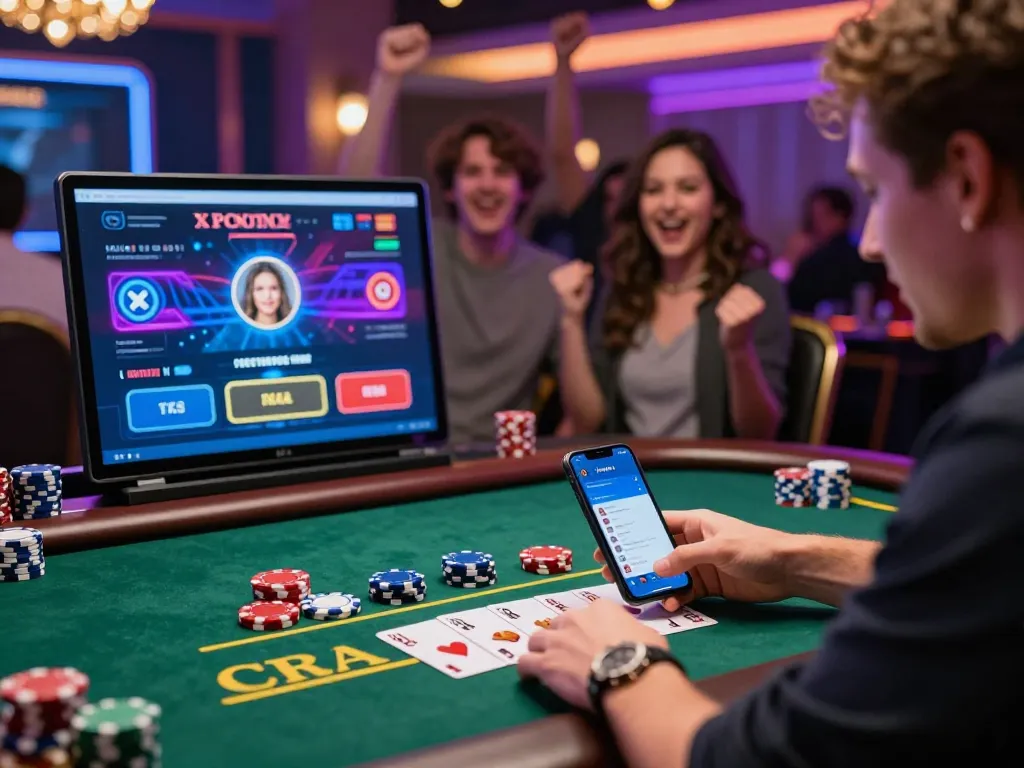 Exciting gaming moment at god55 online casino featuring a player enjoying baccarat with vibrant visuals and immersive technology.