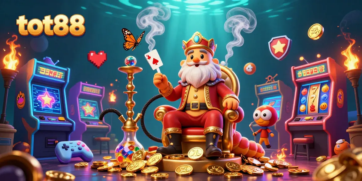 Experience big wins at tot88 with an enchanting 3D casino scene featuring colorful gaming elements.