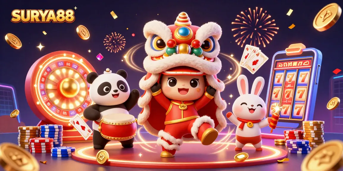 Experience thrilling fun at SURYA88 with a vibrant Chinese New Year casino celebration.