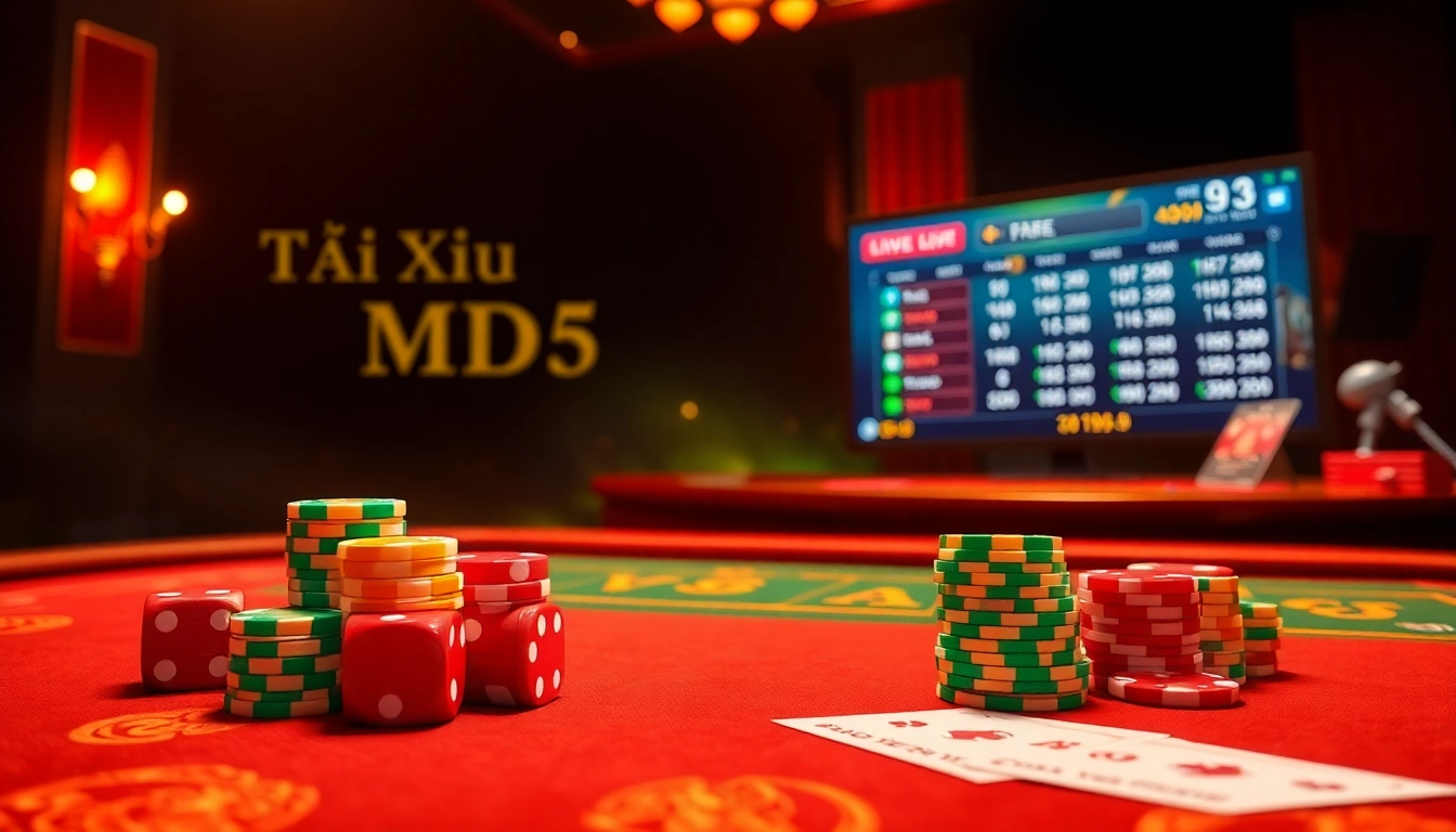 Exciting gameplay at https://taixiumd5.world showcasing Tài Xỉu MD5 with vibrant casino elements.