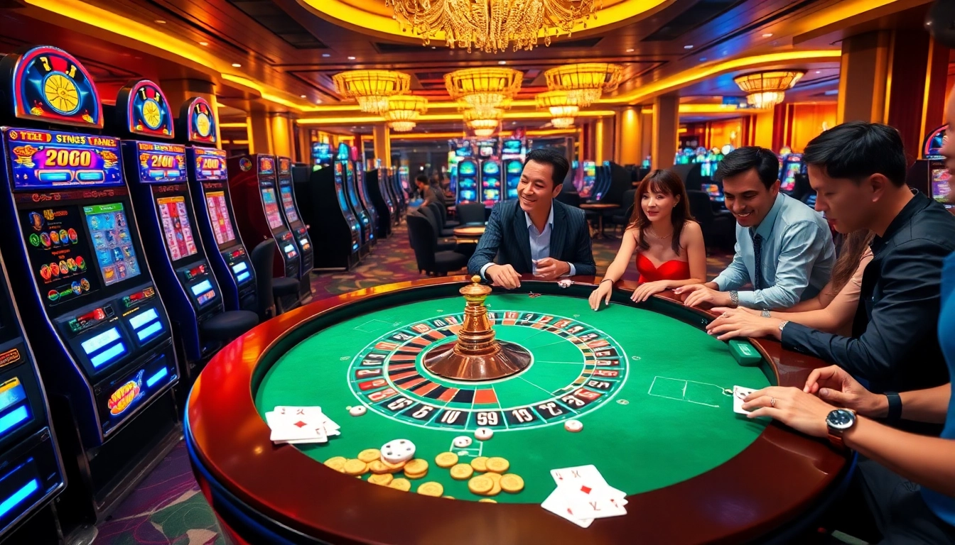 Players engaged in exciting gameplay at EE88 casino slot machines.