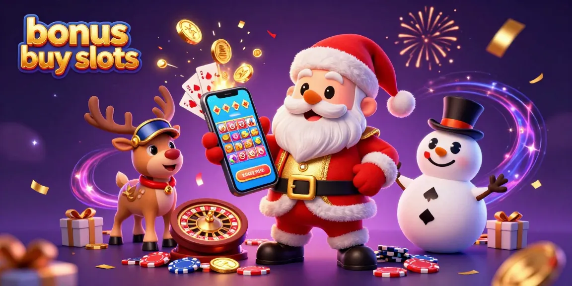 Experience thrilling gameplay with bonus buy slots, featuring animated characters celebrating in a lavish casino.