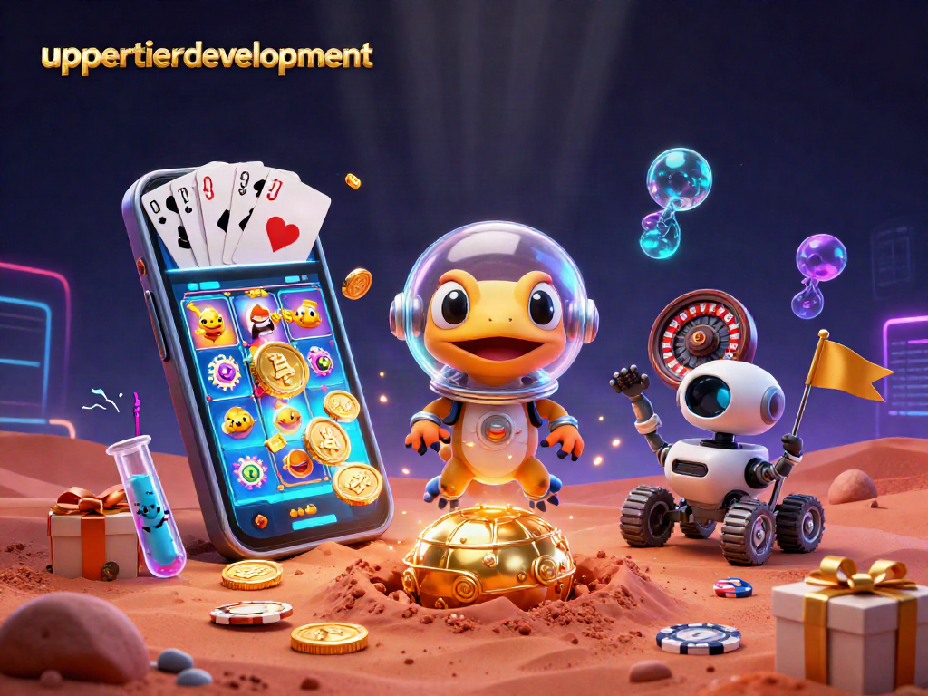 Menangani slot game berbasis teknologi terbaru di uppertierdevelopment dengan ilustrasi kasino luar angkasa