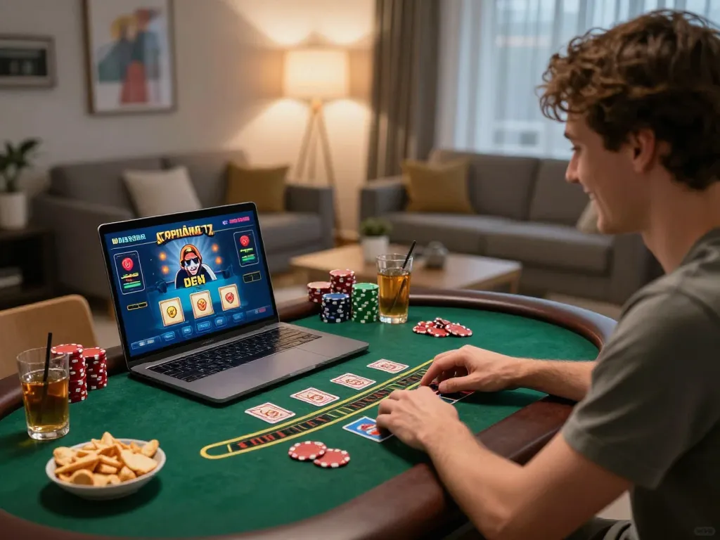 Engaging in an online casino Malaysia session while enjoying a cozy home atmosphere