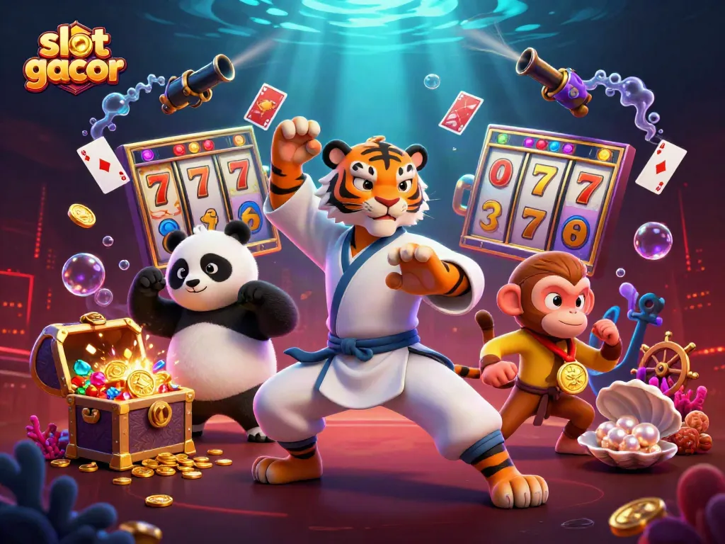 Menangkan slot gacor dengan ilustrasi kartun 3D yang menampilkan karakter menarik dan elemen permainan.