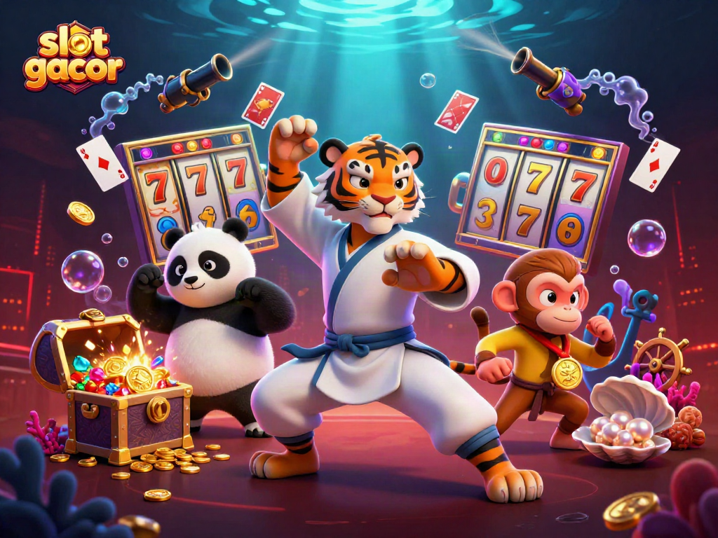 Menangkan slot gacor dengan ilustrasi kartun 3D yang menampilkan karakter menarik dan elemen permainan.