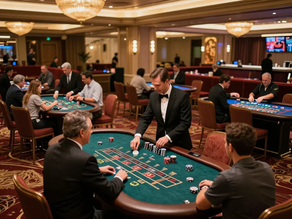 King33 players engaged in live casino games with professional dealers in an elegant setting