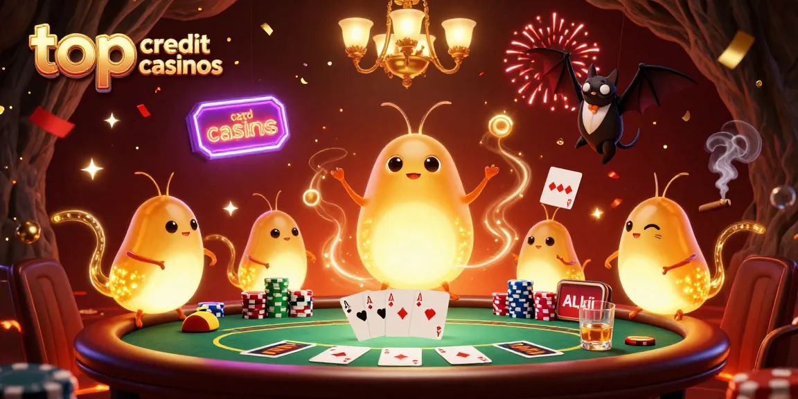Experience thrilling action at top credit card casinos with vibrant gameplay and dynamic poker scenes.