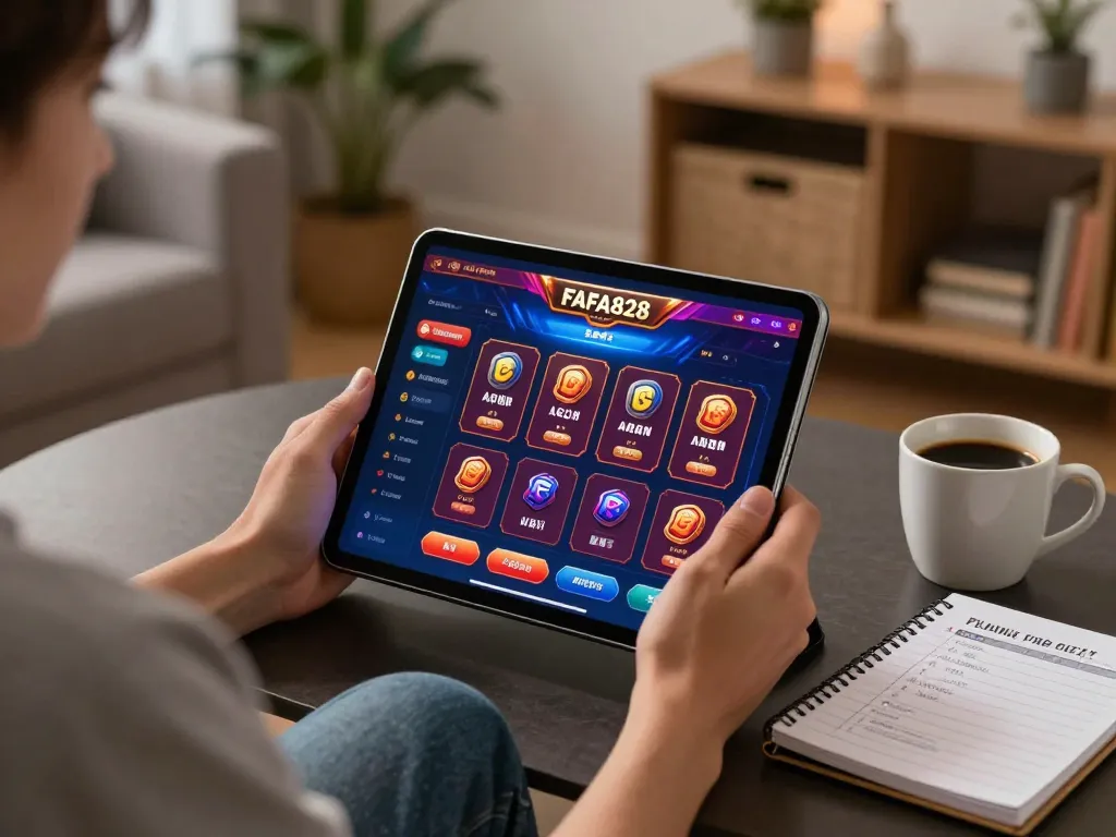 เล่นเกมสล็อตผ่านแพลตฟอร์ม FAFA828 บนแท็บเล็ตที่สะดวกสบายที่บ้านสำหรับกลยุทธ์การชนะ