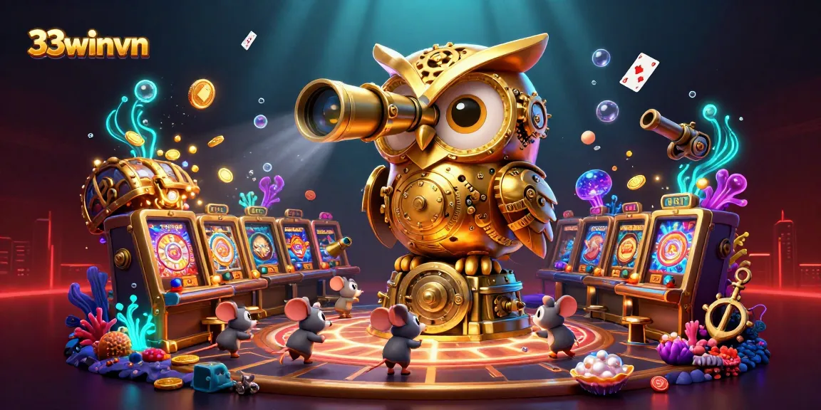 Spin and win big with 33winvn in a vibrant casino world filled with gold and treasures.