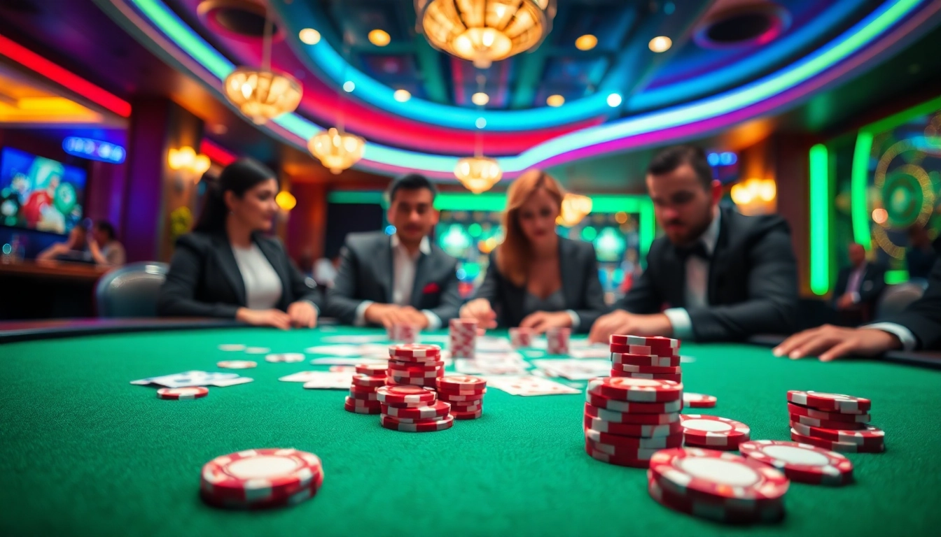 Kenangan4D membawa suasana kasino dengan permainan poker yang menegangkan dan cerah.