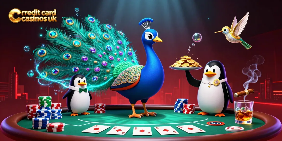 Engage with the excitement at credit card casinos uk with colorful poker elements and vibrant characters.