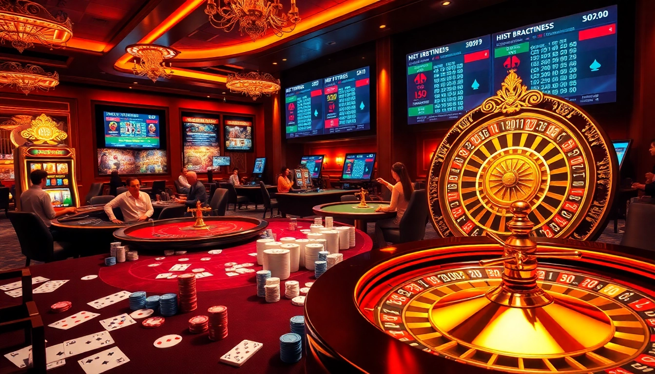 Players engaging in exciting blackjack and poker action while using 188bet’s vibrant online gambling interface.