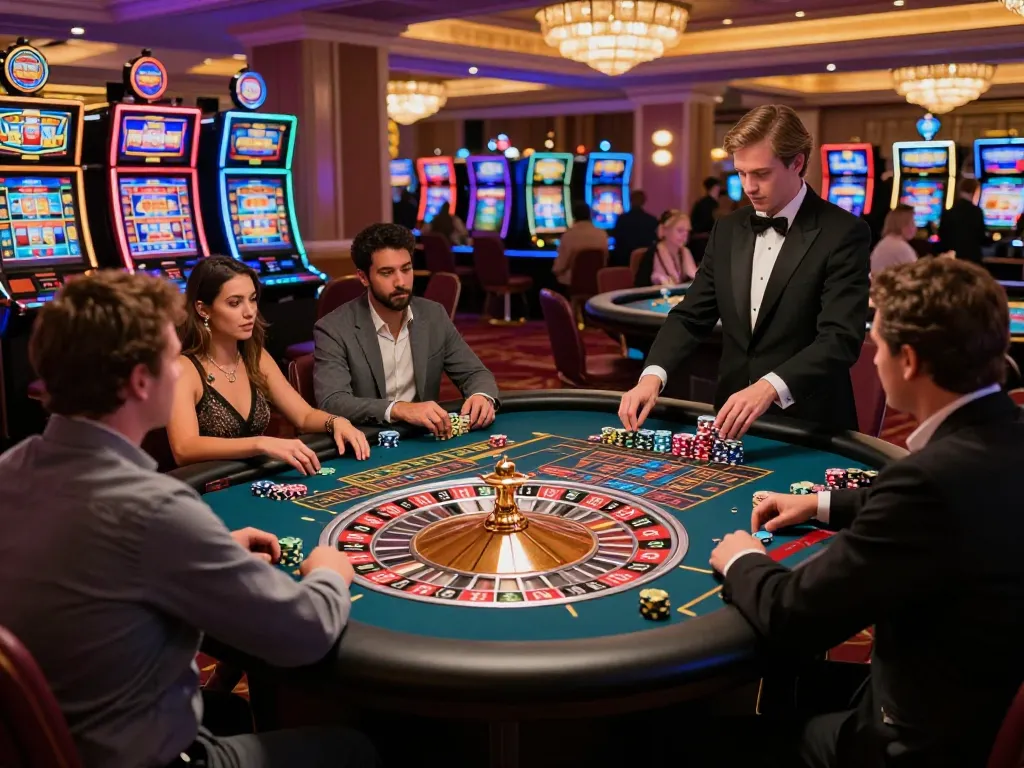 Exciting roulette gameplay at a luxurious casino table showcasing ww88com