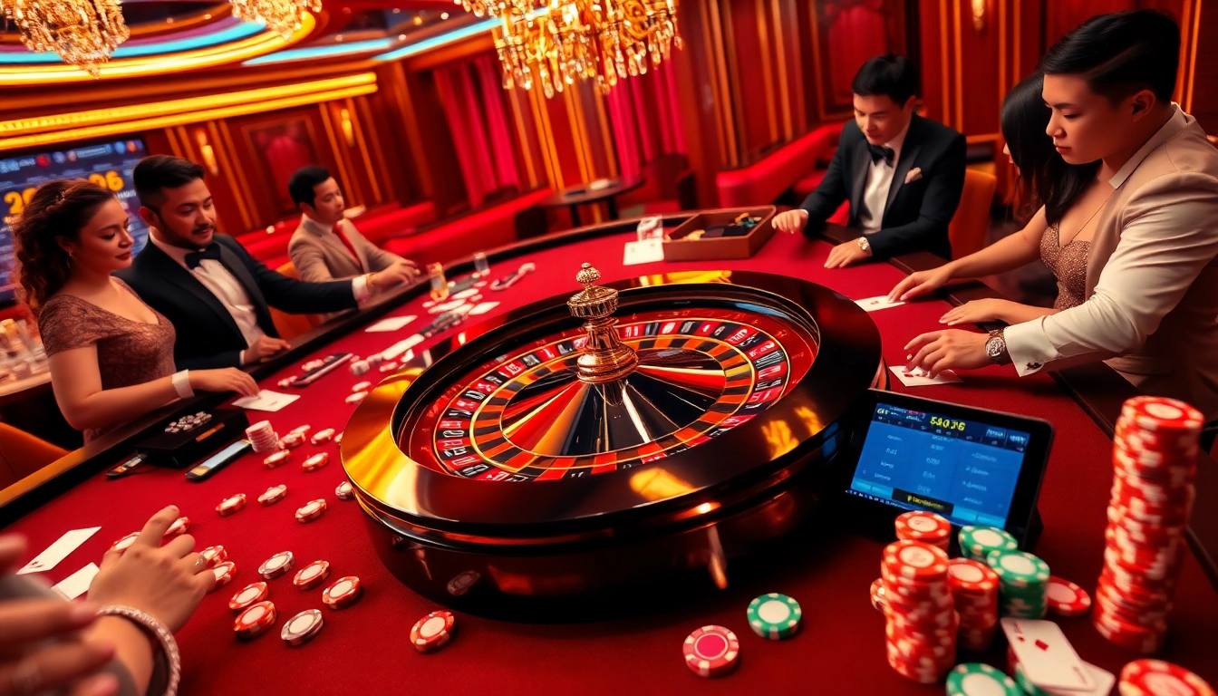 Datukwin meningkatkan sensasi perjudian beresiko tinggi di meja roulette kasino mewah.