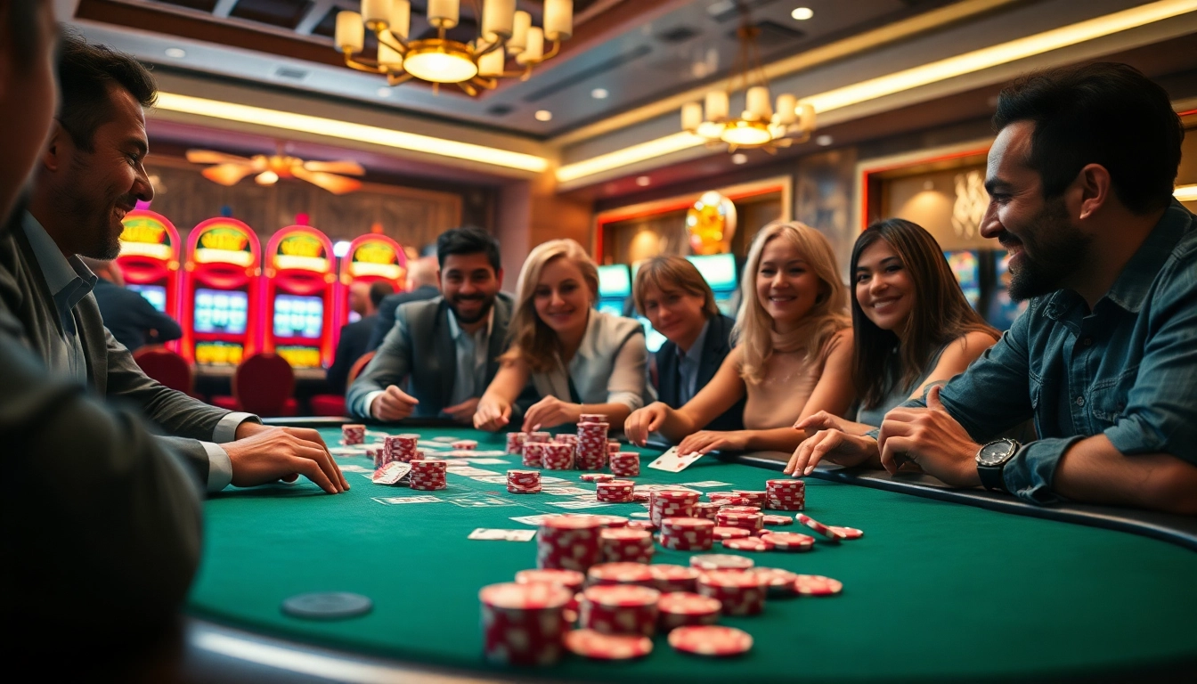 Intense gaming action at a sg online casino with vibrant chips and cards creating excitement.