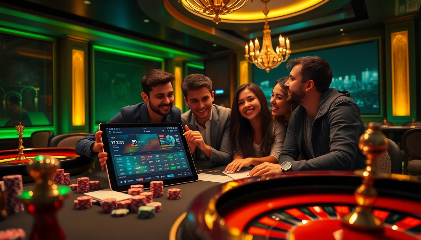 Engaging scene capturing the essence of สมัครแทงบอล in a luxurious sports betting environment.