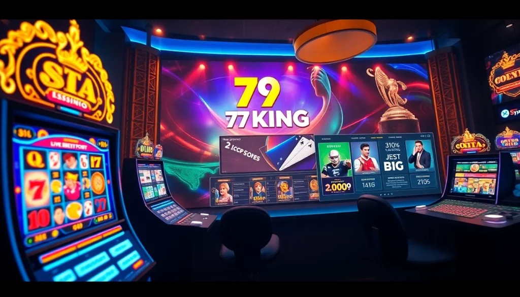 Aantrekkelijke 79king online gaming interface die interactieve weddenschapsopties en levendige casino-esthetiek toont.