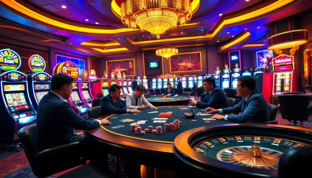 32win poker table scene showcasing vibrant casino atmosphere with professional players.