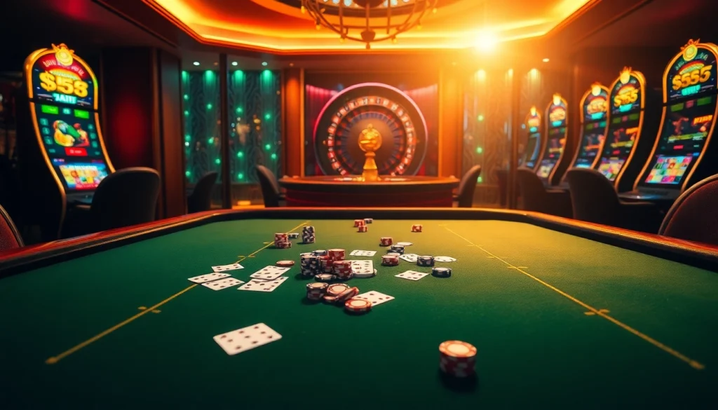 Experience the thrill of winning at the xx88 casino poker table filled with colorful chips and cards.