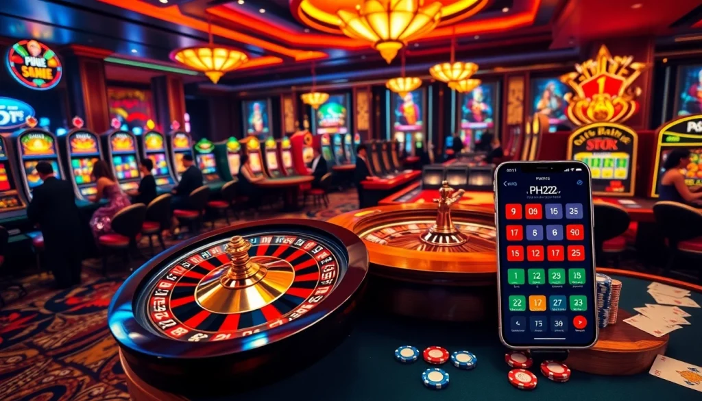 Experience the thrill of gaming at https://ph22.net.ph/ with roulette and vibrant slot machines.