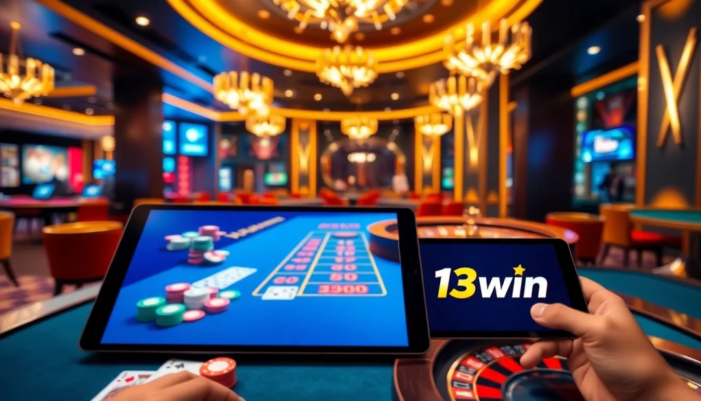 Experience the thrill of casino gaming at 13win with vibrant tables and engaging games.
