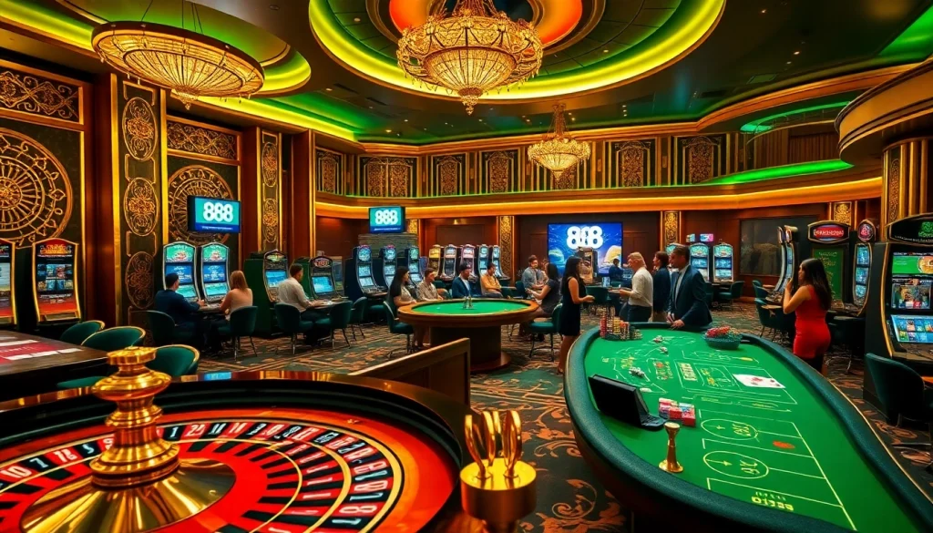 Join the excitement of 888 new with players at a vibrant casino table.
