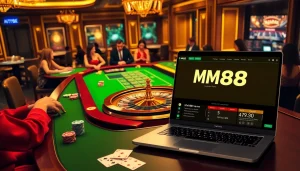 Experience luxury gaming at https://mm88.nl/ with vibrant roulette tables and engaging players.