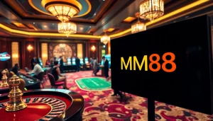 Engaging casino gameplay with MM88 logo displayed on dynamic screens.