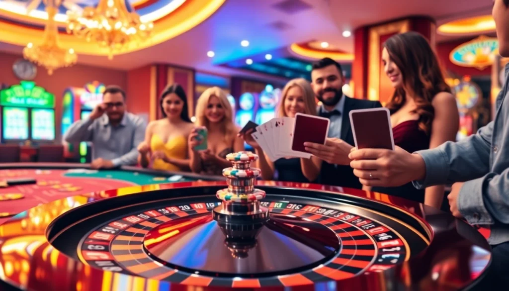 Experience the vibrant atmosphere of gambling at https://kkwin.life/ with exciting players and roulette action.