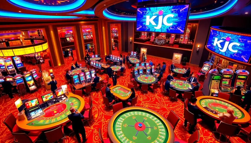 KJC casino provides an exciting gaming experience with vibrant tables and slot machines.