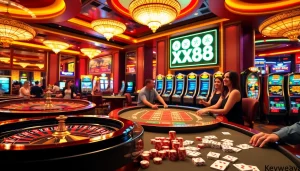 Active players enjoying their time at the XX88 casino, engaging in exciting games.