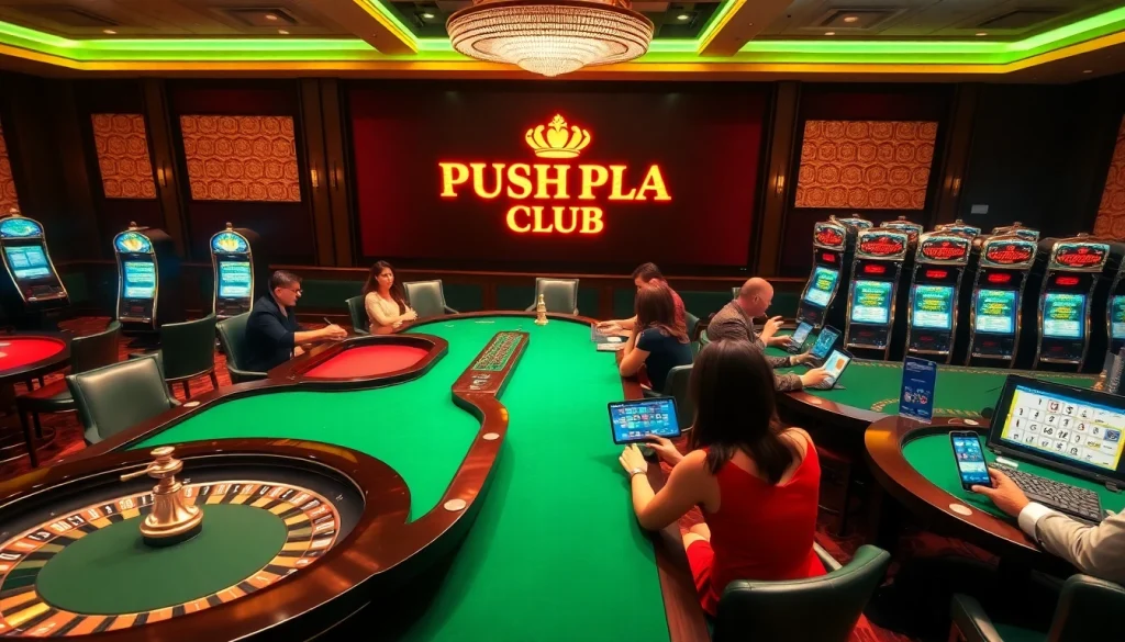 Experience thrilling gameplay at Pushpa Club with vibrant casino tables and exciting online interfaces.