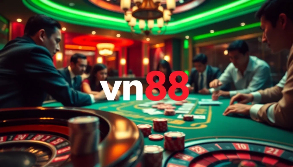 Experience the excitement of vn88 casino with high-stakes poker and vibrant roulette tables.