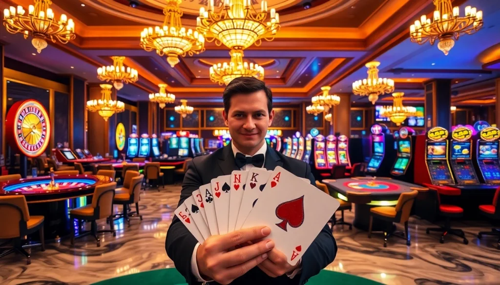 Winning poker moment at https://kk55.fit/ casino with vibrant chips and tables.