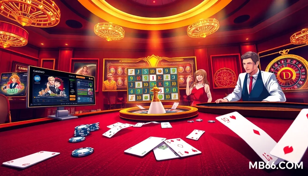 Experience the thrill of winning at MB66.COM with vibrant online casino games and luxurious settings.