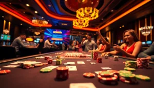 Experience the thrill of Đăng nhập bomwin with vibrant casino visuals and exciting game elements.