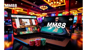 Engage with the thrilling MM88 online casino experience featuring live dealer games, vibrant casino tables, and exciting gameplay.