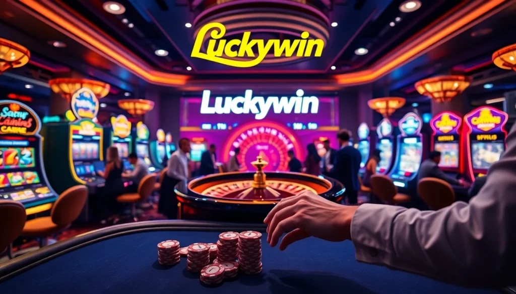 Experience thrilling gameplay at Luckywin's vibrant casino tables and slots.