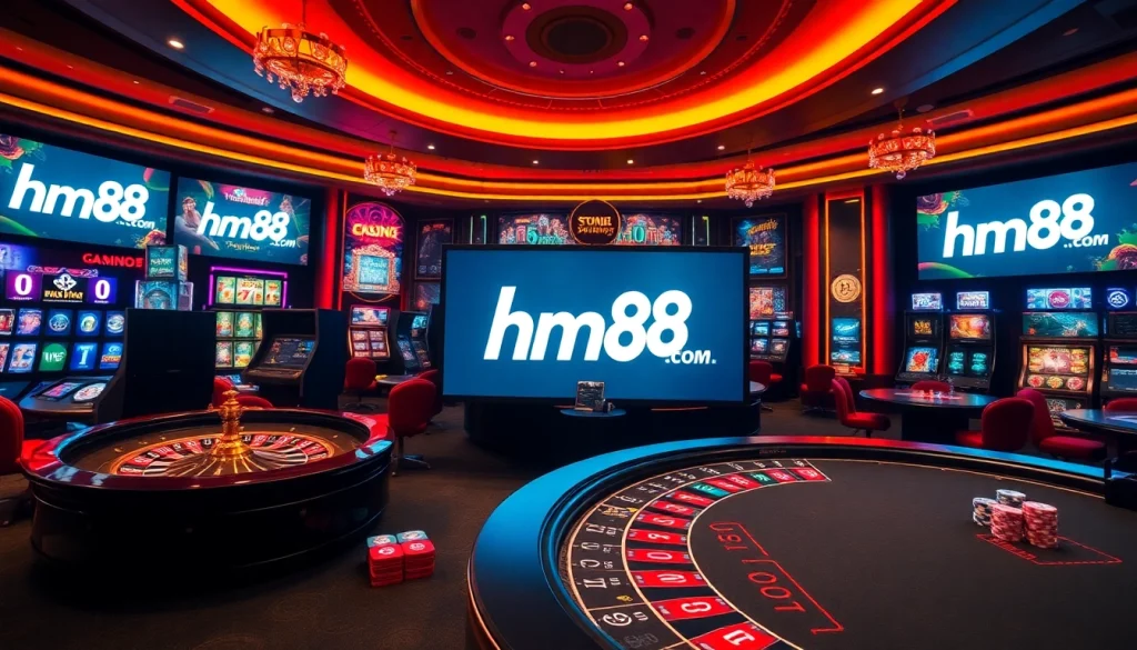 Experience the thrill of online gaming at hm88.com with vibrant casino visuals and engaging gameplay.