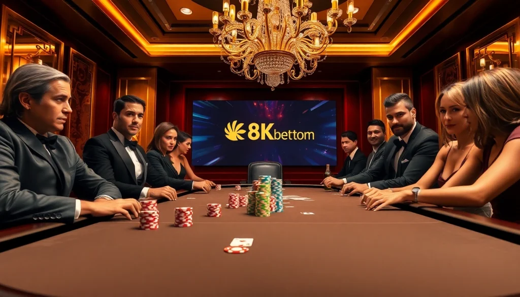 Experience the thrill of poker at http://8kbetok.com/ with an elegant casino setting and high-stakes action.