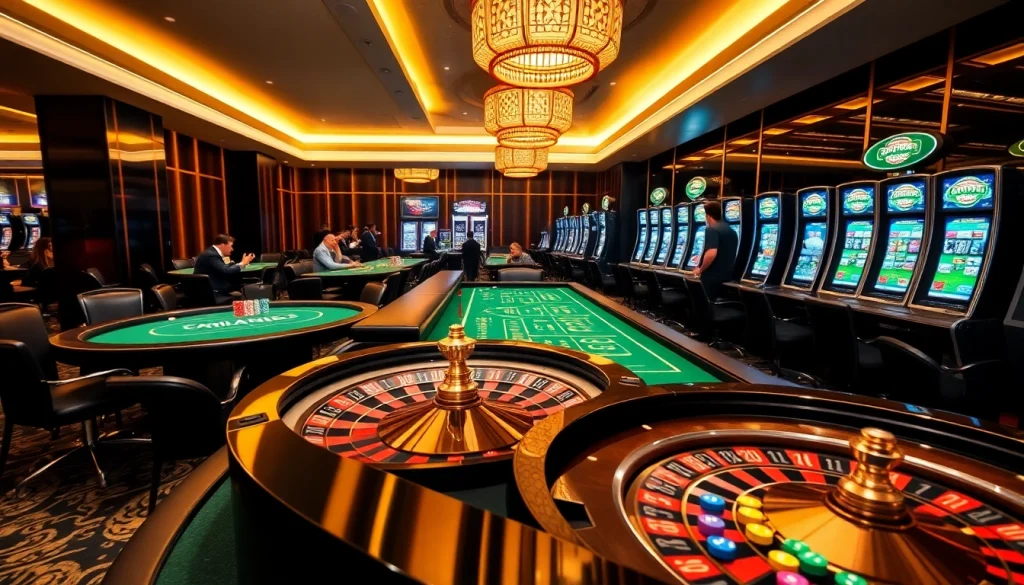 Engaging MK8 casino scene showcasing roulette and poker gaming excitement.