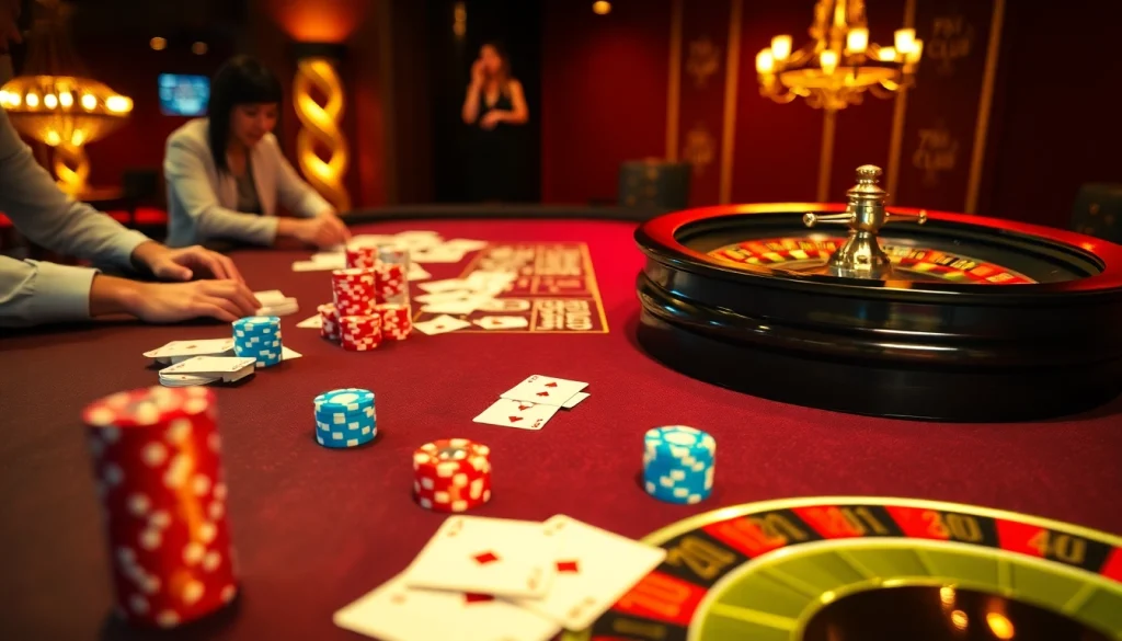 Experience the thrill of 789CLUB at a vibrant casino table filled with action and excitement.