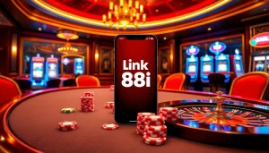 Experience the excitement of online gaming with link 88i on a vibrant casino table