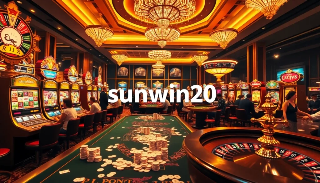 Experience excitement at sunwin20 with a luxurious casino featuring vibrant games and engaging players.