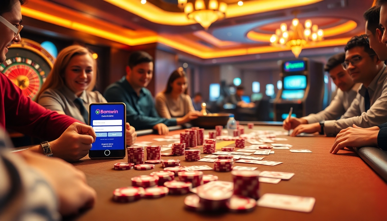 Engage with gameplay at Bomwin by logging in for thrilling casino experiences.
